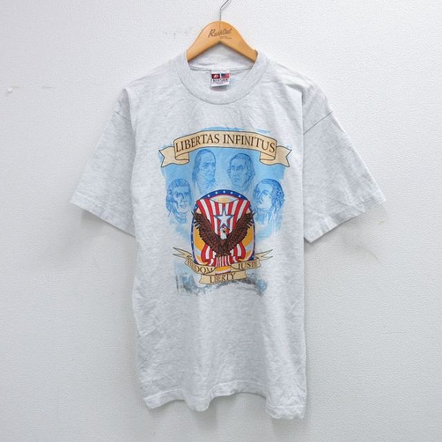 00s 半袖Tシャツ 鳥 グレー L | 古着