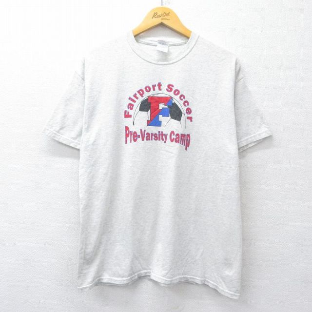 00s 半袖Tシャツ フェアポート企業広告 グレー L | 古着