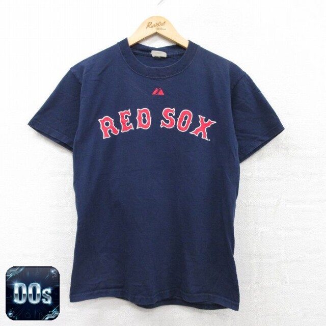 マジェスティック 00s 半袖Tシャツ ボストンレッドソックスジャコビエルズベリー ネイビー M | 古着