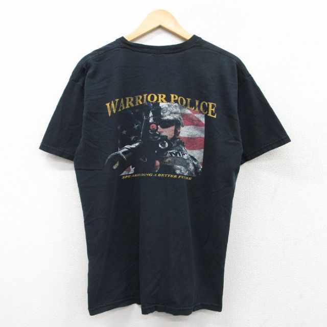 00s 半袖Tシャツ WARRIOR POLICE ブラック L | 古着