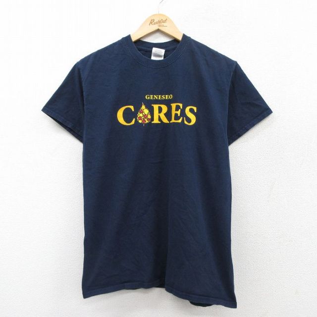00s 半袖Tシャツ GENESEO CORES ネイビー M | 古着