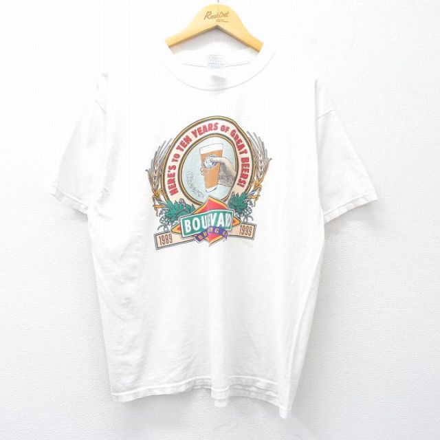 【50%OFF】90s 半袖Tシャツ BOULEVARDビール ホワイト XL | 古着