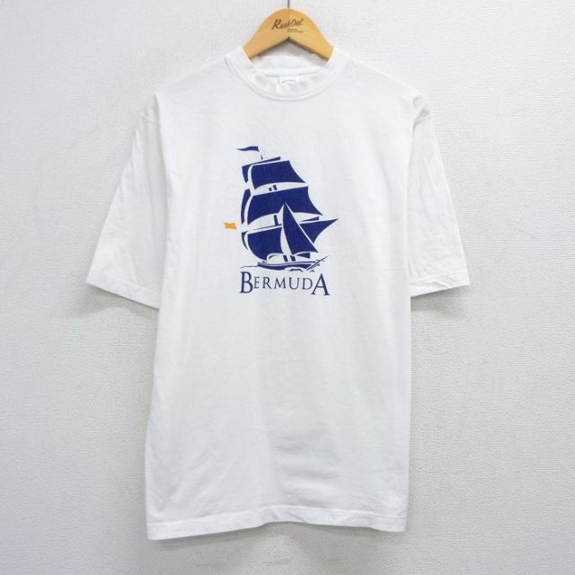 00s 半袖Tシャツ 船 ホワイト L | 古着