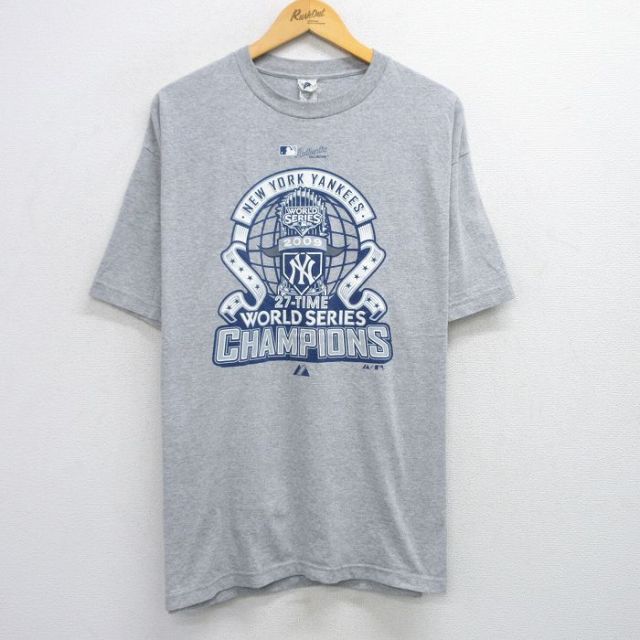 00s Majestic MLB ヤンキース プルオーバー 半袖 20220519-5020-y87ldd.jpg