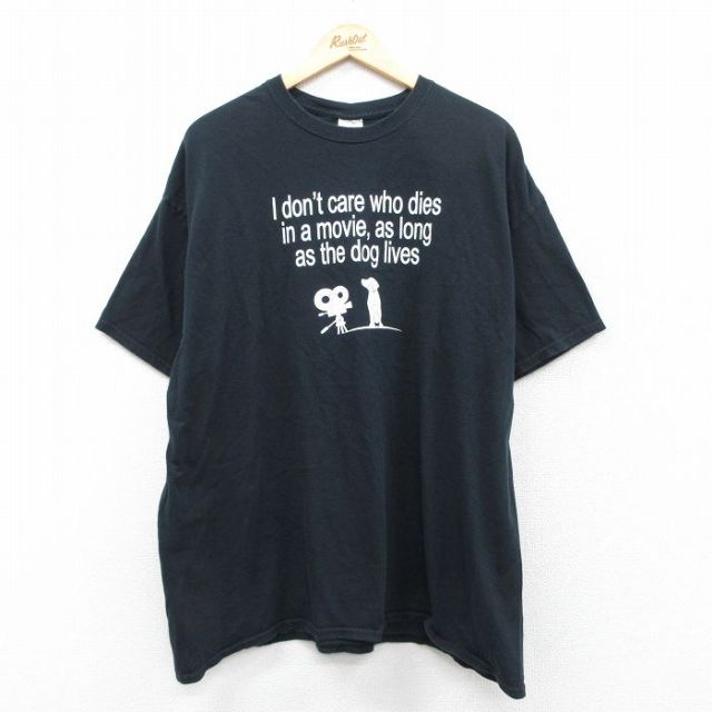 00s 半袖Tシャツ movie dog ブラック XL | 古着
