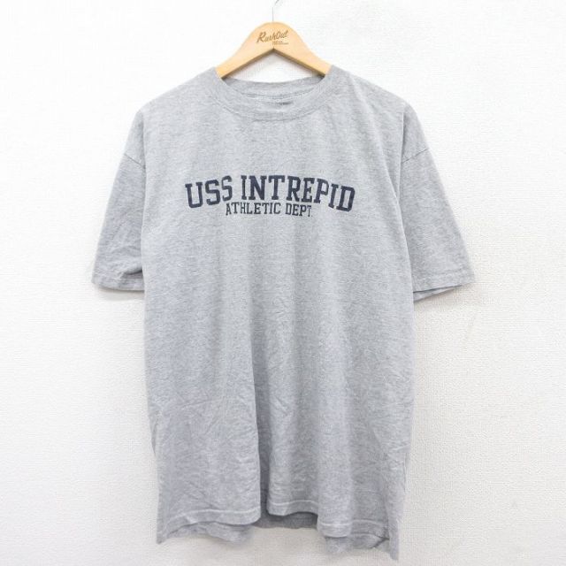00s 半袖Tシャツ USS INTREPID グレー XL | 古着