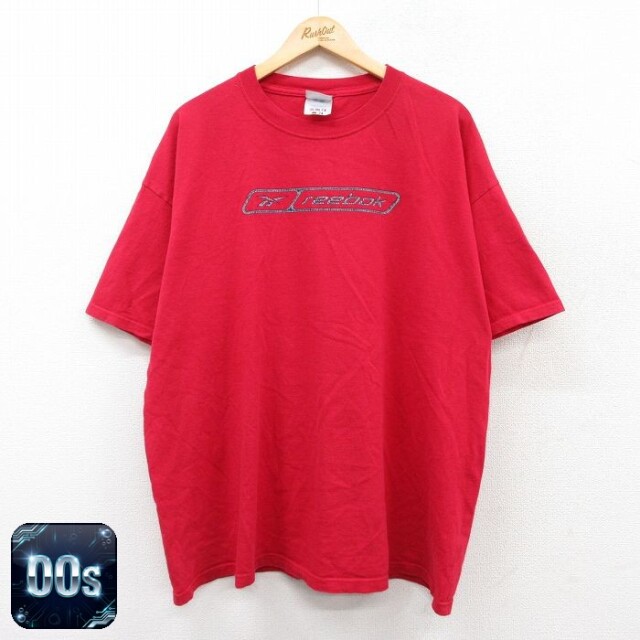 リーボック 00s 半袖Tシャツ ビッグロゴ レッド XL | 古着
