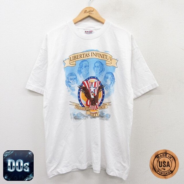 00s 半袖Tシャツ 鳥 ホワイト XL | 古着