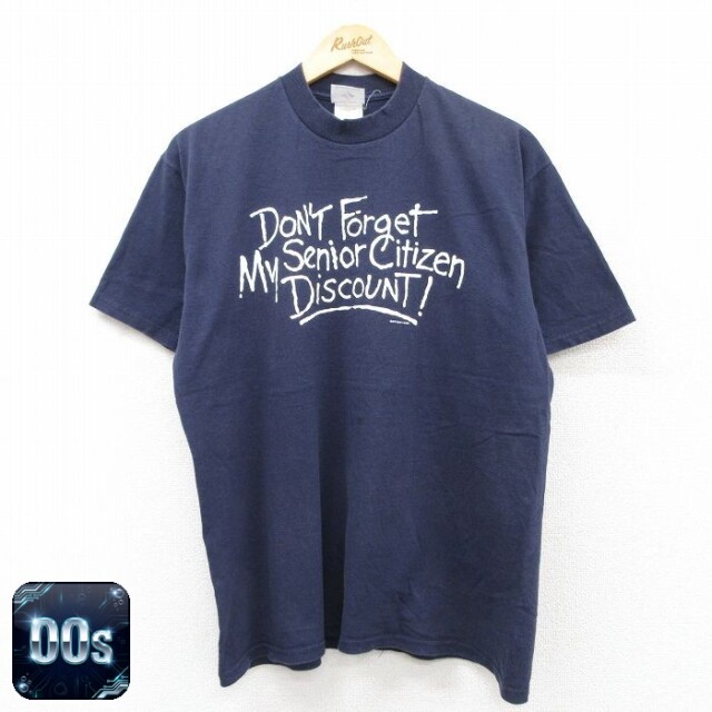 ジャージーズ 00s 半袖Tシャツ メッセージ ネイビー L | 古着