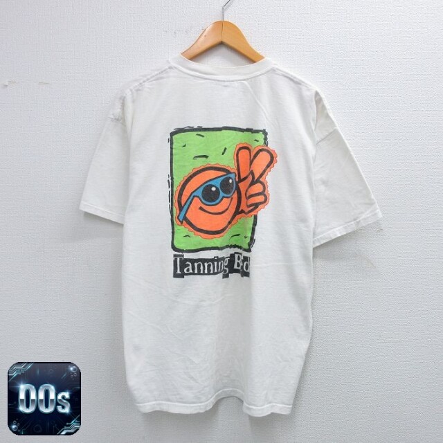 00s 半袖Tシャツ Tanning Bedプリント ホワイト XL | 古着