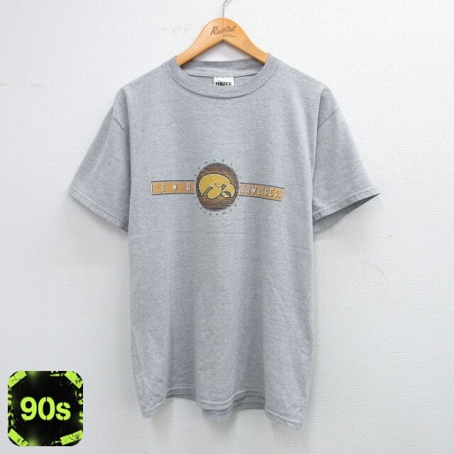 TULTEX 90s 半袖Tシャツ アイオワ グレー L | 古着