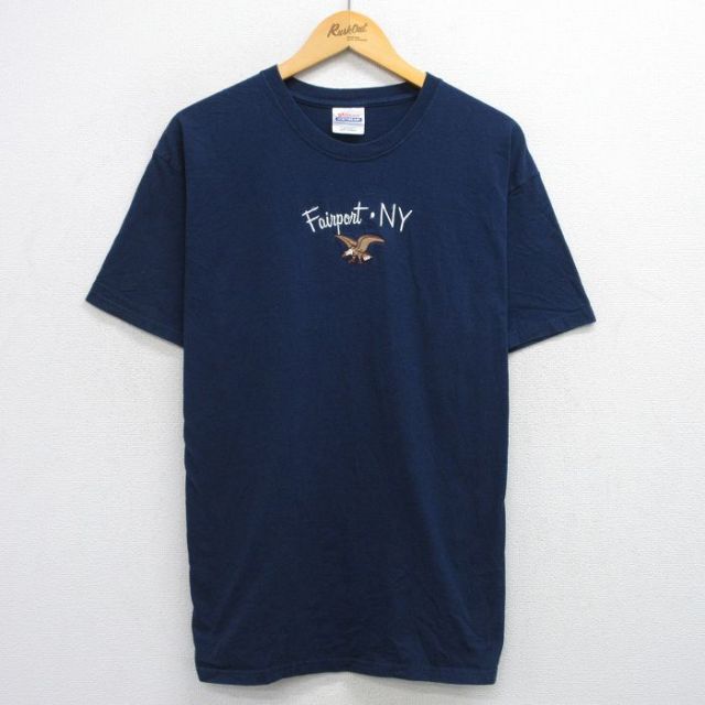 ヘインズ 00s 半袖Tシャツ 鳥刺繍 ネイビー L | 古着