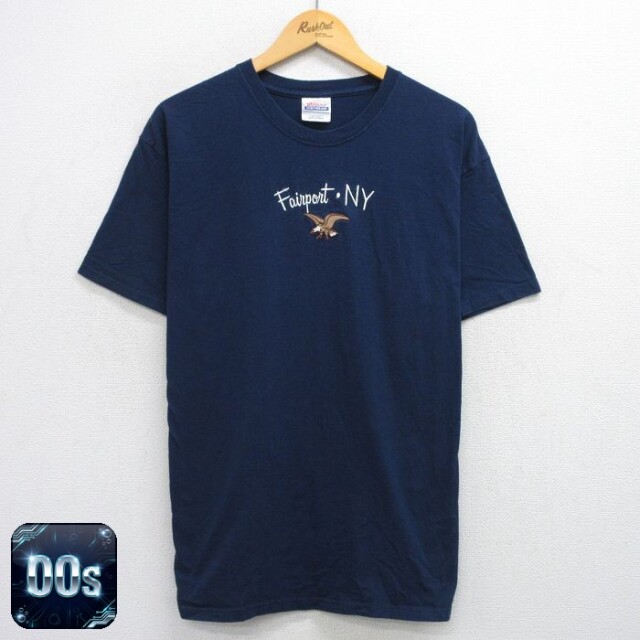 ヘインズ 00s 半袖Tシャツ 鳥刺繍 ネイビー L | 古着