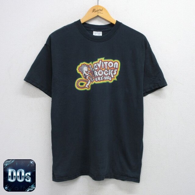 00s 半袖Tシャツ LEVITON ROCKS ブラック L | 古着