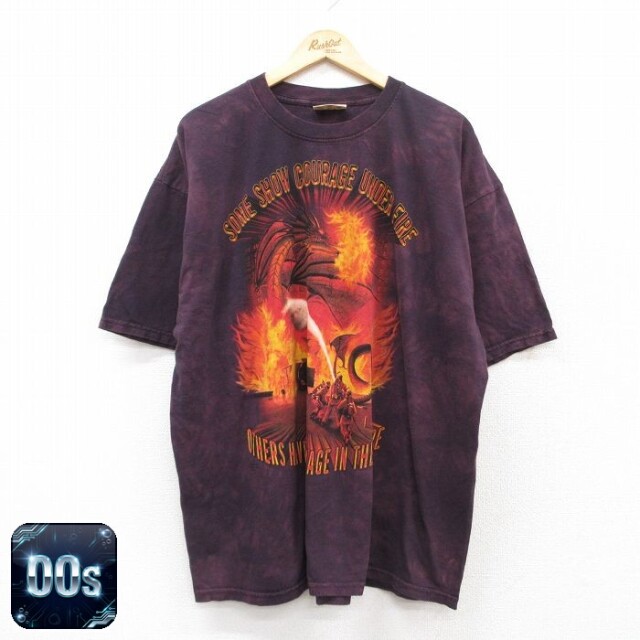00s 半袖Tシャツ ドラゴン パープル XL | 古着