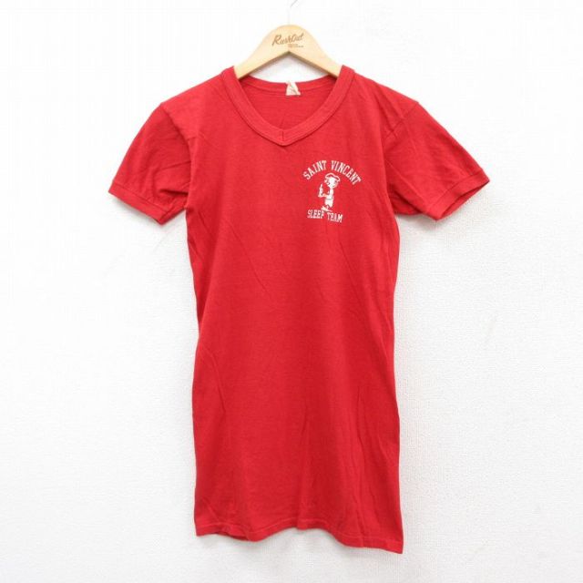 【50%OFF】80s 半袖Tシャツ SAINT VINCENT レッド S | 古着
