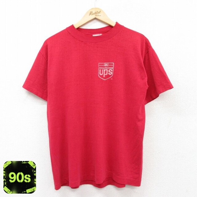 90s 半袖Tシャツ UPS レッド XL | 古着