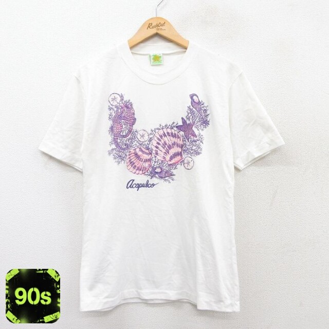 90s 半袖Tシャツ 貝殻 ホワイト M | 古着