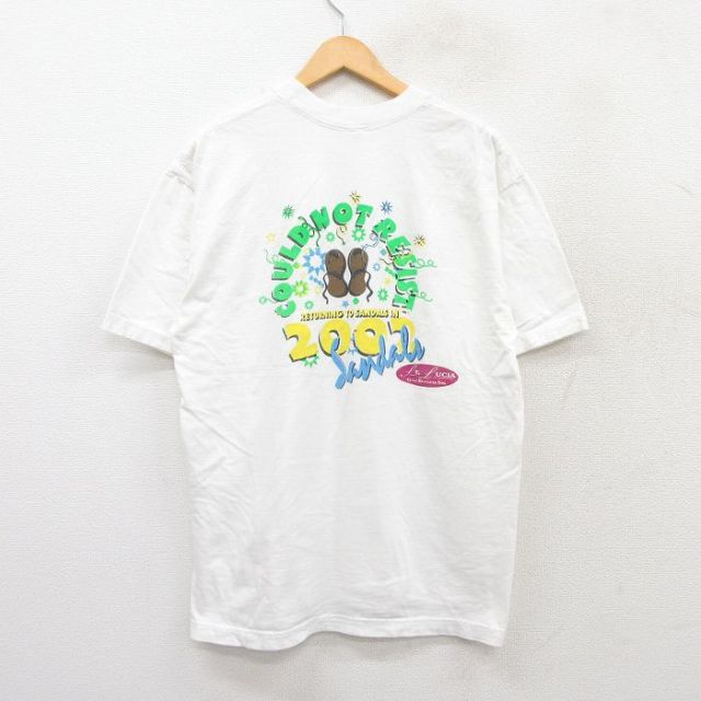 00s 半袖Tシャツ サンダル ホワイト XL | 古着