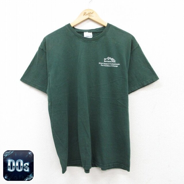 ヘインズ 00s 半袖Tシャツ NYSACRA グリーン L | 古着