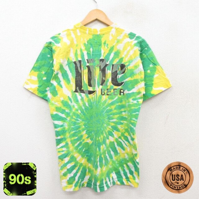 フルーツオブザルーム 90s 半袖Tシャツ タイダイ グリーン M | 古着