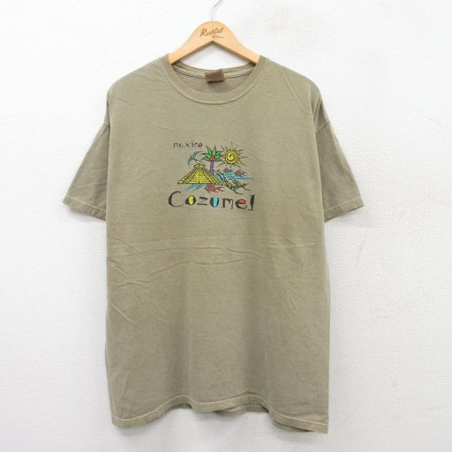 ヘインズ 00s 半袖Tシャツ Cozumel グリーン XL | 古着