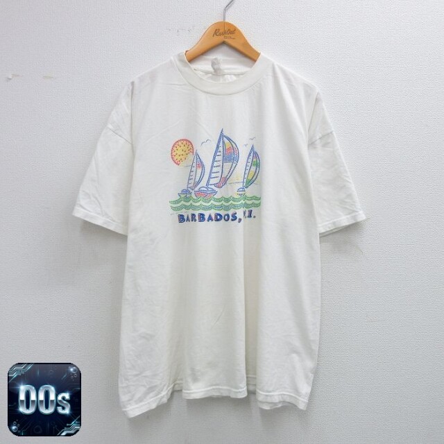 00s 半袖Tシャツ ヨット ホワイト XL | 古着