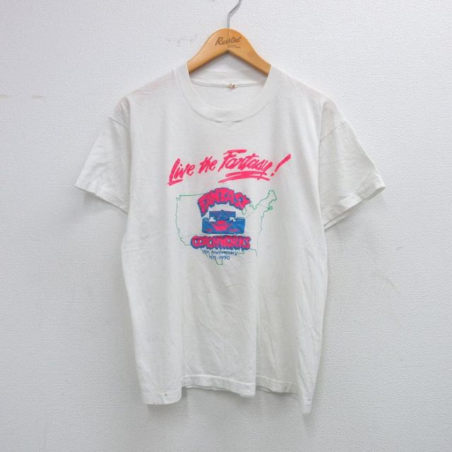 スクリーンスターズ 90s 半袖Tシャツ レーシングカー ホワイト L | 古着