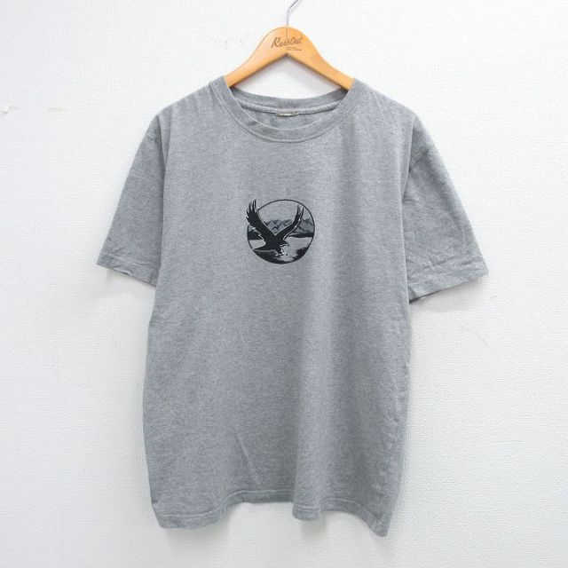 00s 半袖Tシャツ 鳥 グレー XL | 古着
