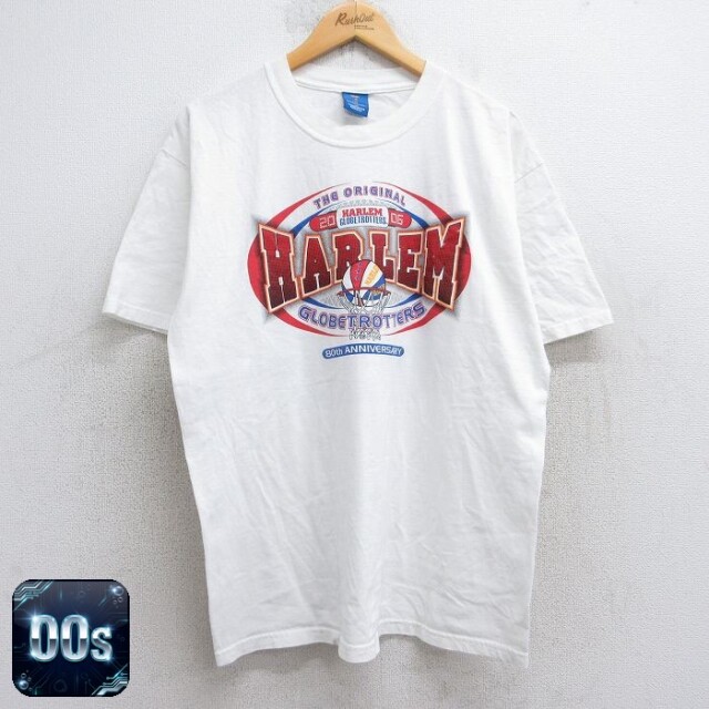 ハーレムグローブトロッターズ 00s 半袖Tシャツ バスケットボール ホワイト L | 古着