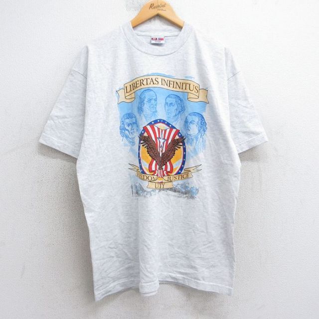 00s 半袖Tシャツ 鳥 グレー XL | 古着