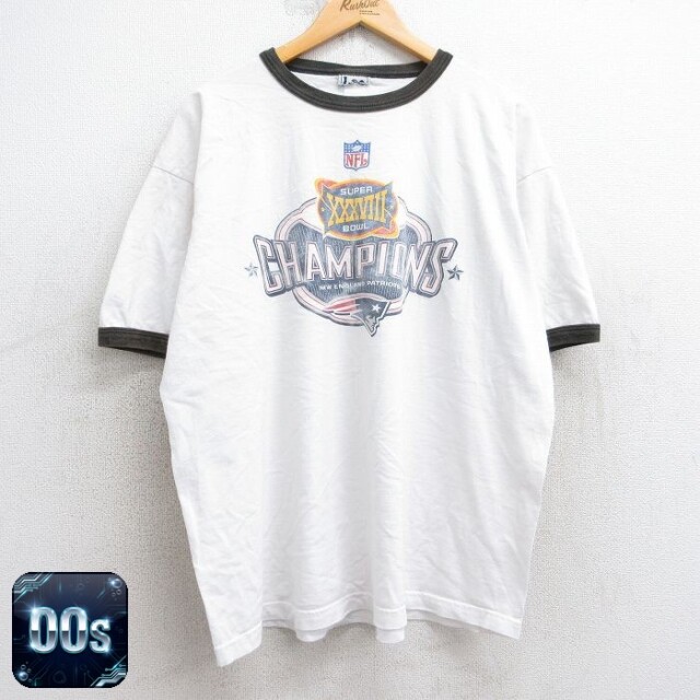 【50%OFF】リー 00s 半袖Tシャツ NFLニューイングランドペイトリオッツ ホワイト XL | 古着