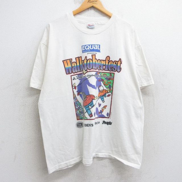 ヘインズ 90s 半袖Tシャツ Walktoberfest ホワイト XL | 古着