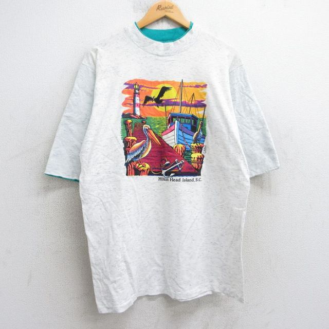 90s 半袖Tシャツ 船 ホワイト L | 古着
