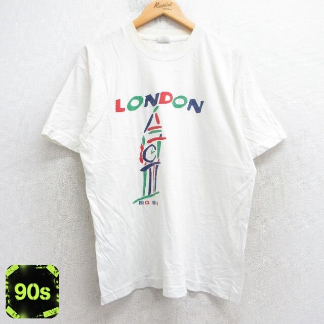 【50%OFF】ロンドン ビッグベン 90s 半袖Tシャツ ホワイト L | 古着