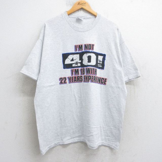 ヘインズ 00s 半袖Tシャツ 40 グレー XL | 古着