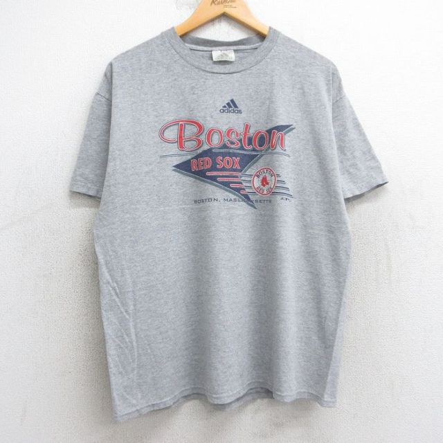 【50%OFF】アディダス 00s 半袖Tシャツ ボストンレッドソックス グレー XL | 古着