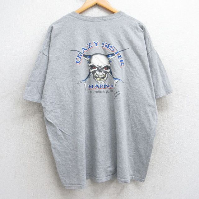 00s 半袖Tシャツ スカル グレー XL | 古着