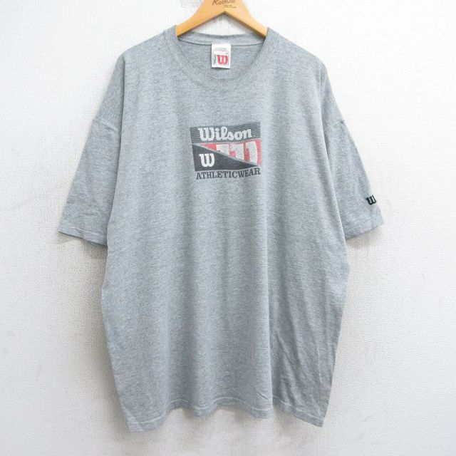 ウィルソン 00s 半袖Tシャツ ビッグロゴ グレー XL | 古着