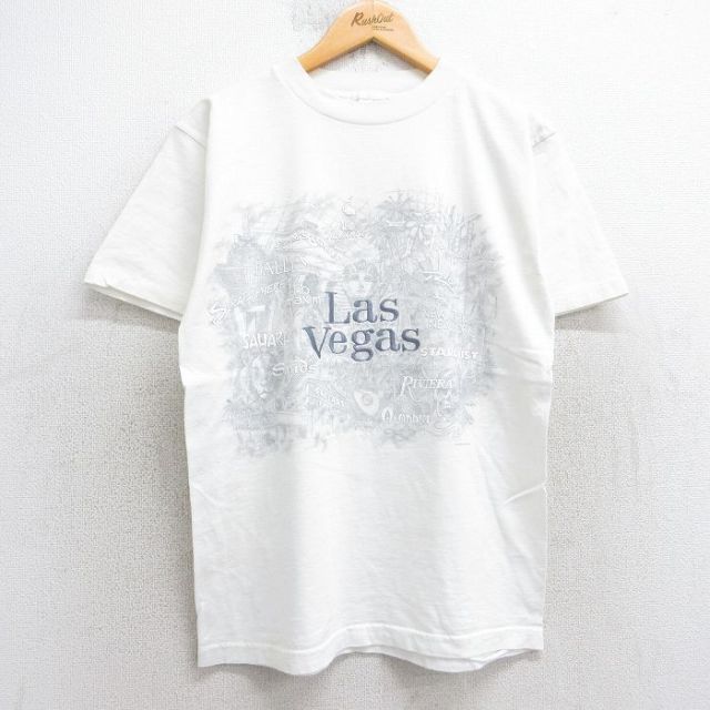 90s 半袖Tシャツ ラスベガス刺繍 ホワイト M | 古着