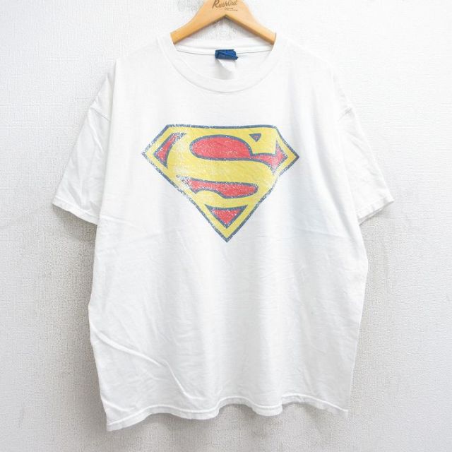 00s 半袖Tシャツ DCコミックススーパーマン ホワイト XL | 古着