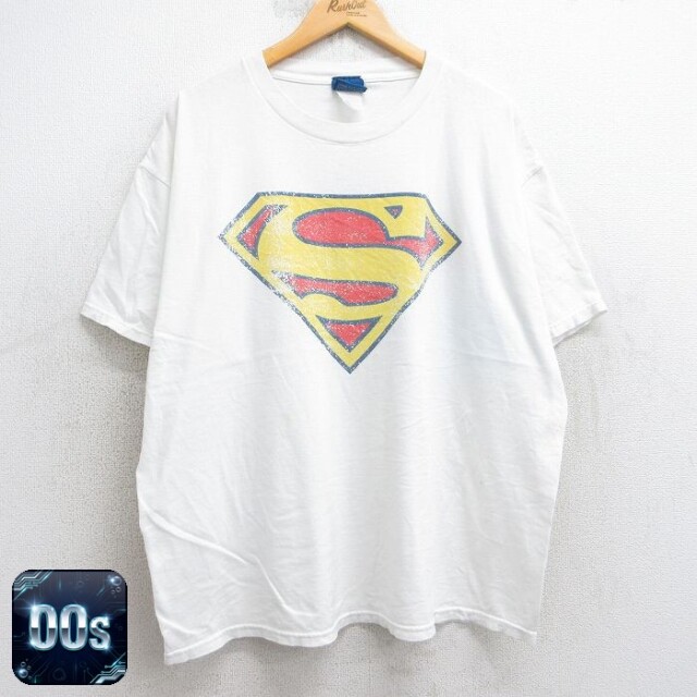 00s 半袖Tシャツ DCコミックススーパーマン ホワイト XL | 古着