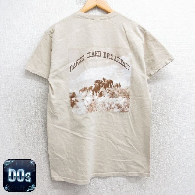 00s 半袖Tシャツ 馬 ベージュ M | 古着
