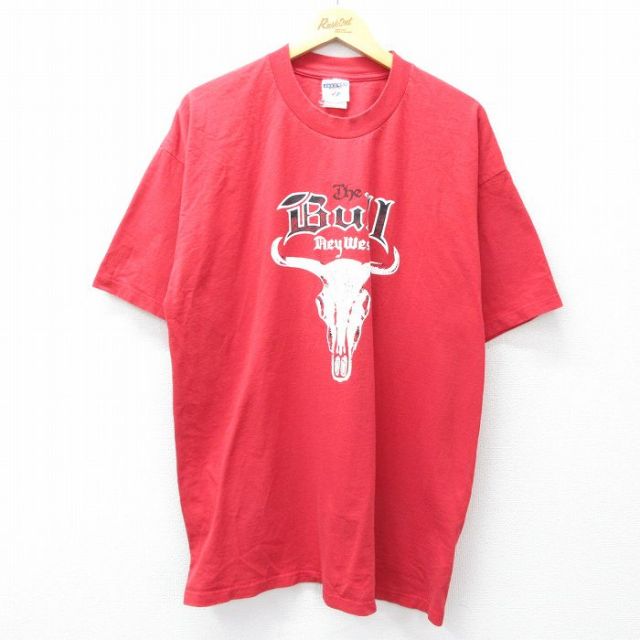 ジャージーズ 00s 半袖Tシャツ Bull レッド XL | 古着