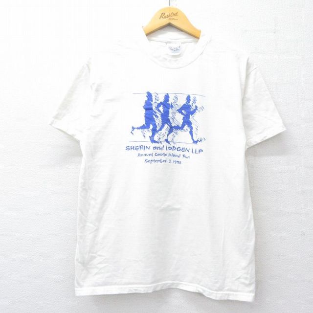 ヘインズ 90s 半袖Tシャツ マラソン ホワイト M | 古着