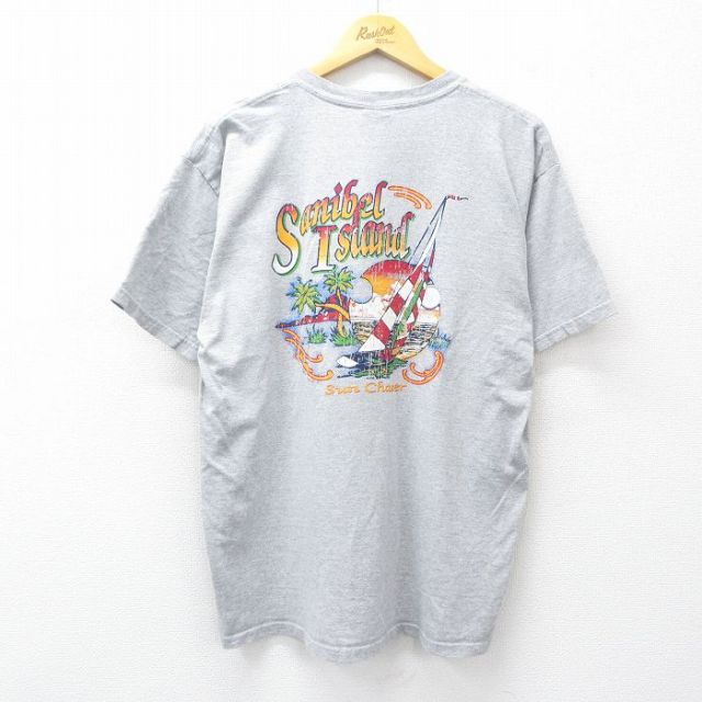 00s 半袖Tシャツ ヨット グレー L | 古着