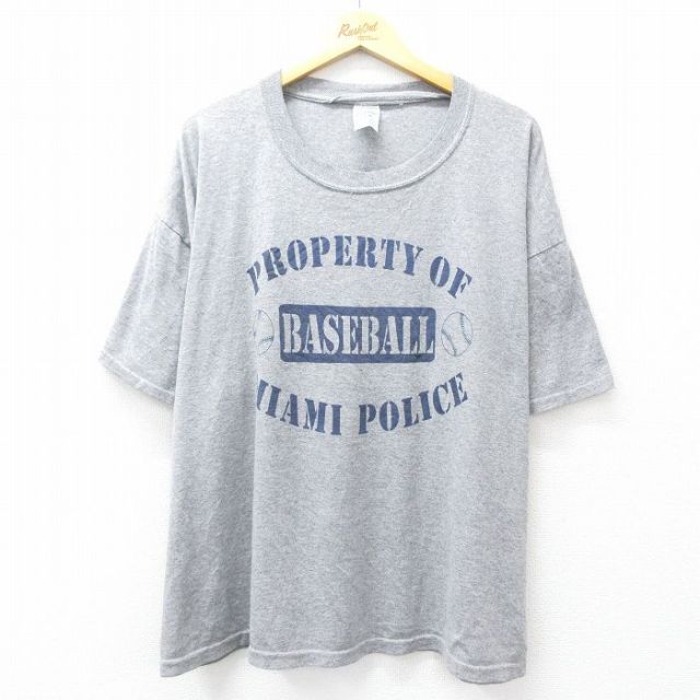 00s 半袖Tシャツ マイアミポリス グレー XL | 古着