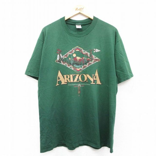 ジャージーズ 90s 半袖Tシャツ アリゾナ グリーン XL | 古着