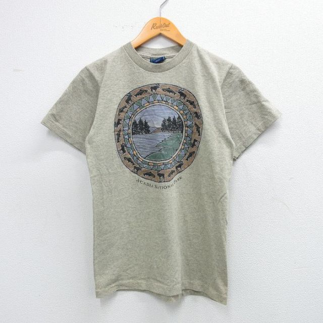 【50%OFF】90s 半袖Tシャツ シカ カーキ S | 古着