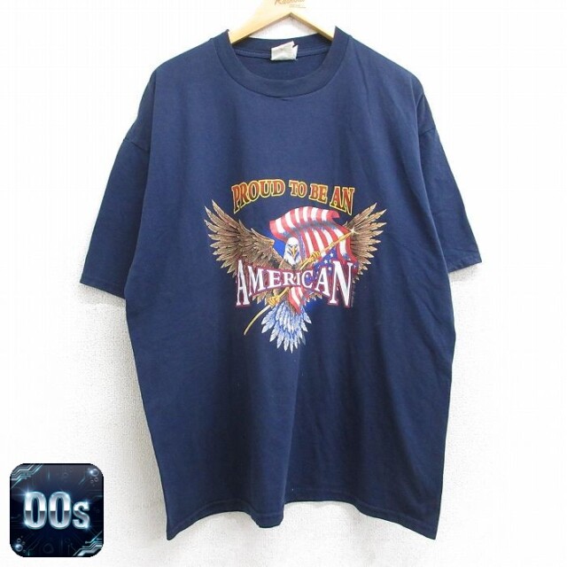 ジャージーズ 00s 半袖Tシャツ 鳥星条旗 ネイビー XL | 古着